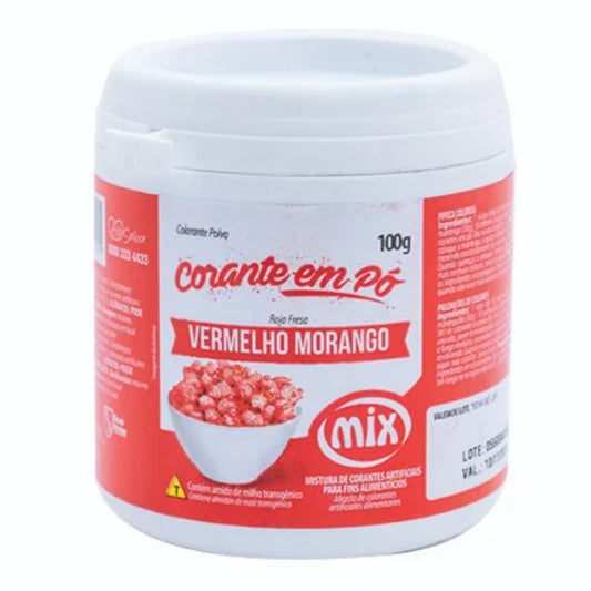 Corante Vermelho Morango 100g Mix